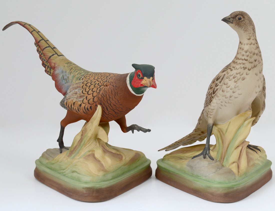 PAIR OF BOEHM PORCELAIN FIGURES "RING NECKED PHEASANTS" (1 of 5)
