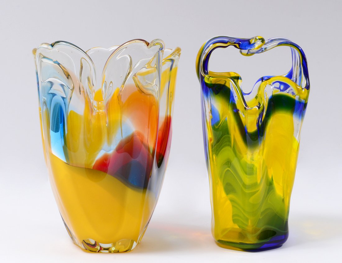 TWO MURANO GLASS VASES (1 of 2)