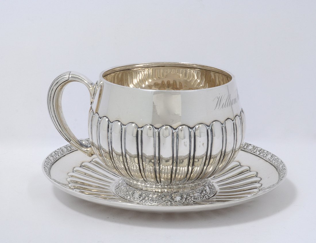 TIFFANY & CO. STERLING SILVER CUP AND SAUCER (1 of 1)