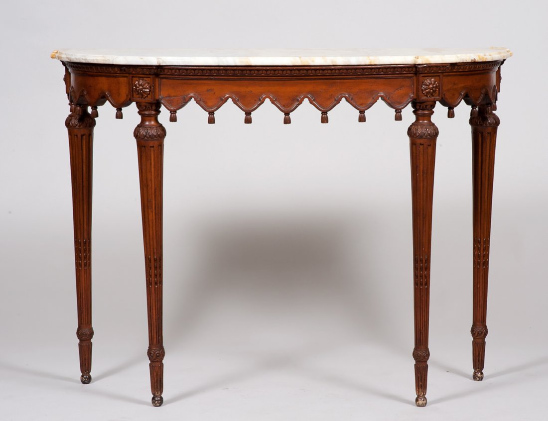 LOUIS XVI STYLE FRUITWOOD CONSOLE TABLE (1 of 4)