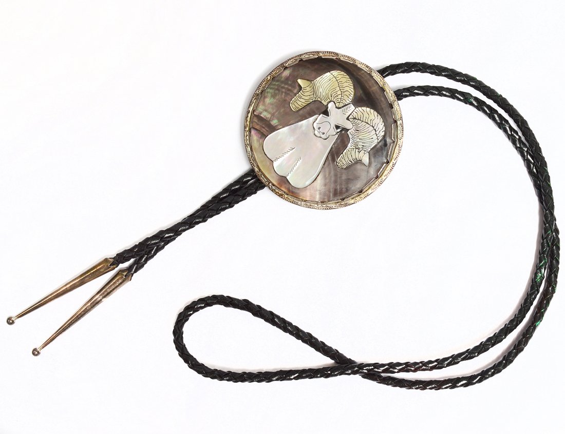 ZUNI STERLING SILVER BOLO TIE (1 of 4)