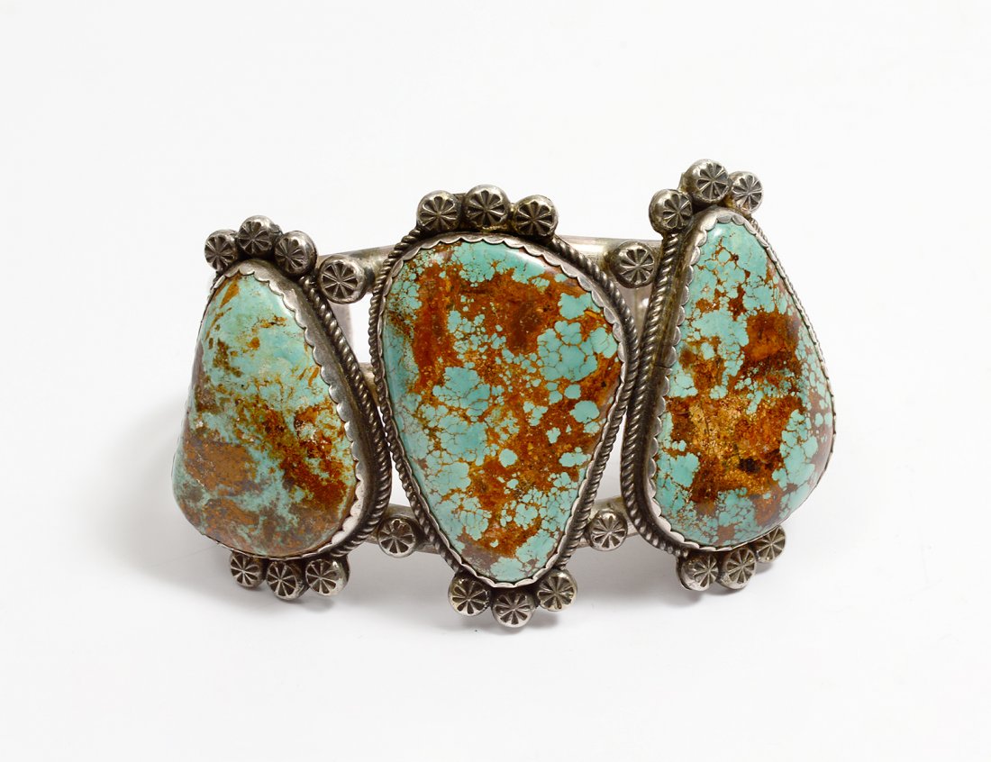 NATIVE AMERICAN STERLING SILVER CUFF BRACELET (1 of 6)