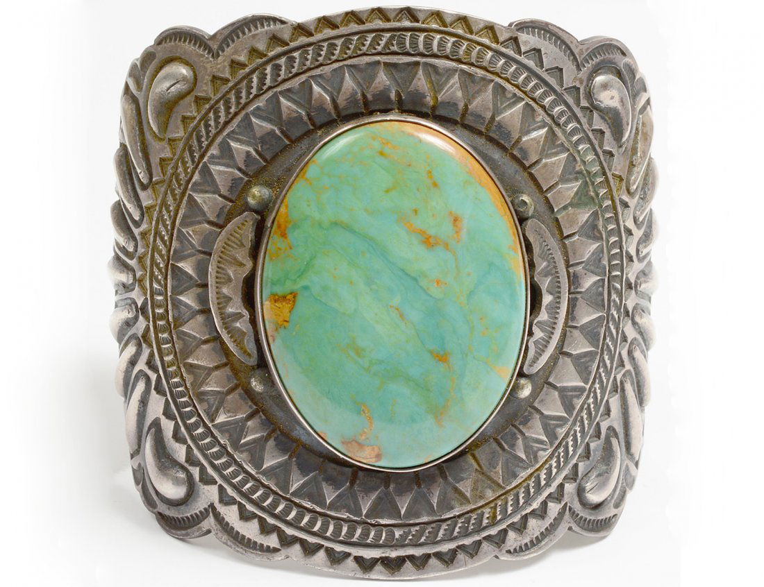 GILBERT TOM STERLING SILVER OLD PAWN CUFF BRACELET (1 of 5)