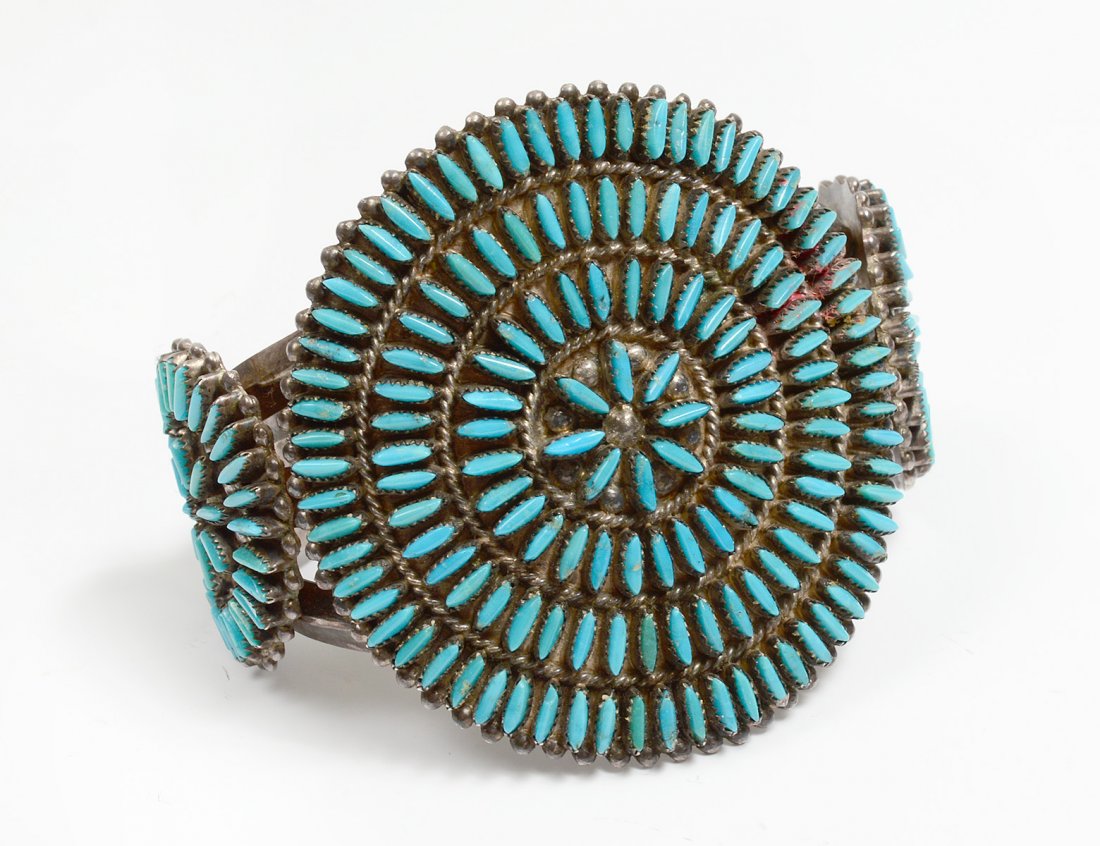 ZUNI STERLING SILVER CUFF BRACELET (1 of 4)