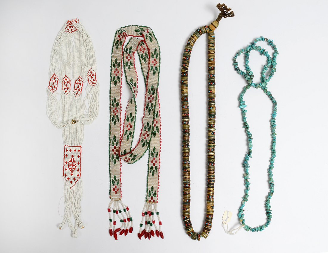 GROUP OF FOUR NATIVE AMERICAN NECKLACES (1 of 10)