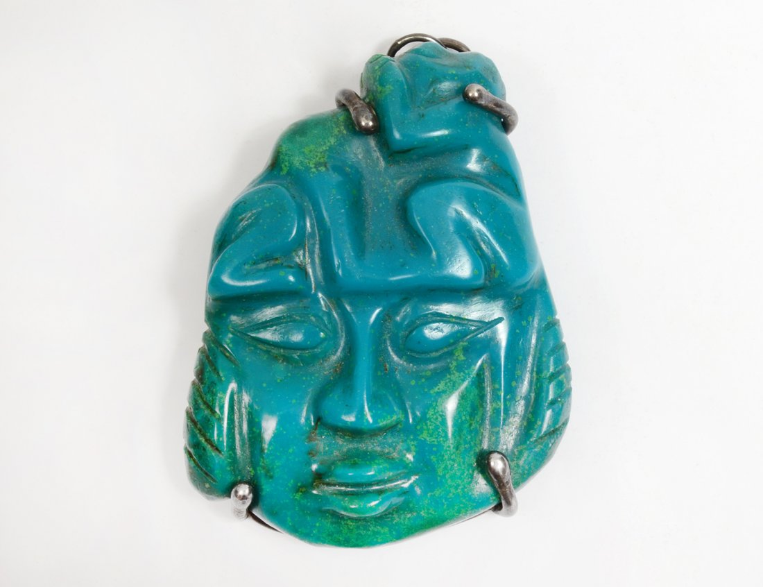 TURQUOISE CARVED PENDANT (1 of 3)
