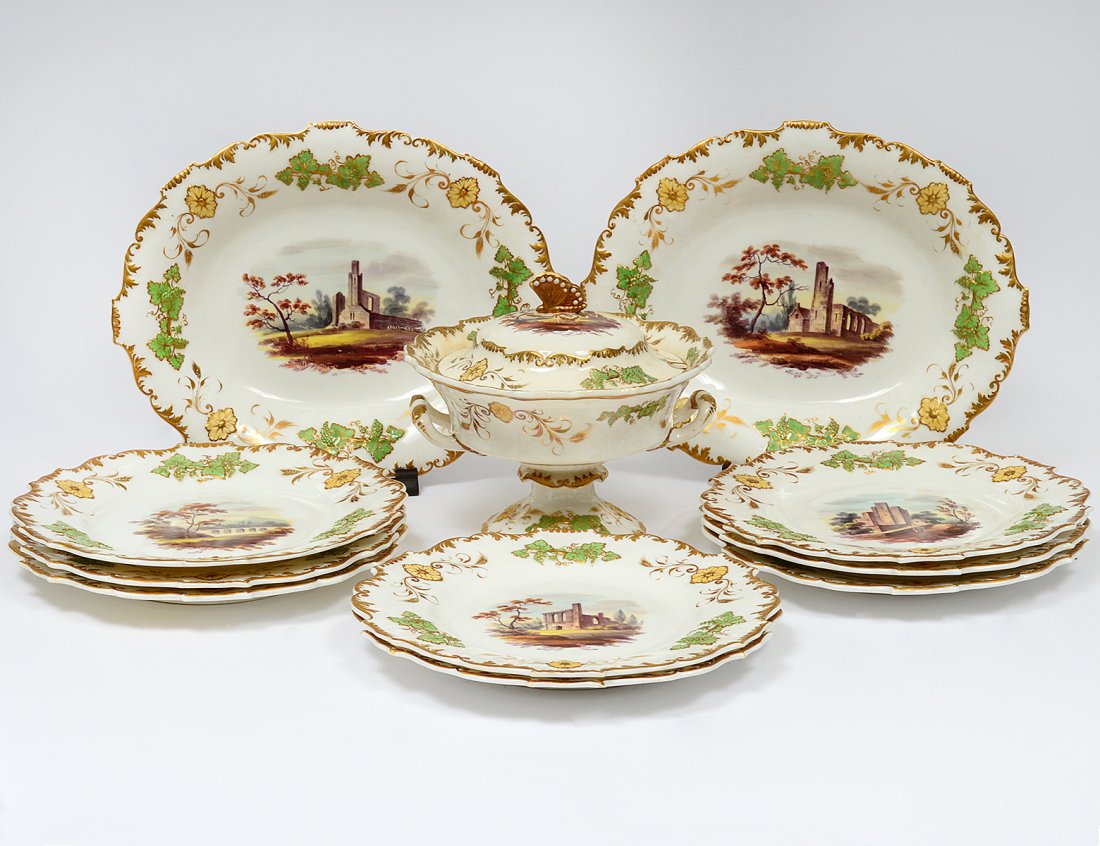 FINE ELEVEN PIECE PORCELAIN DESSERT SERVICE (1 of 6)