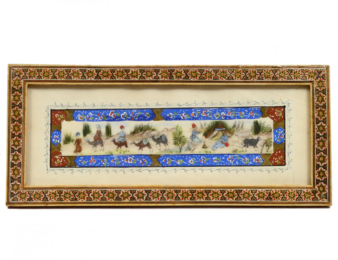 PAINTED IVORY PLAQUE (1 of 4)