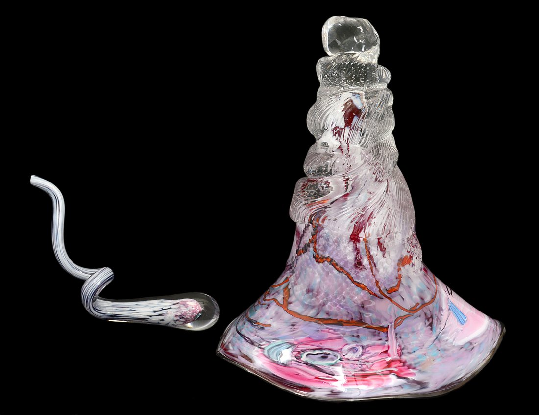 STUDIO GLASS SHELL VASE WITH INSERT (1 of 3)