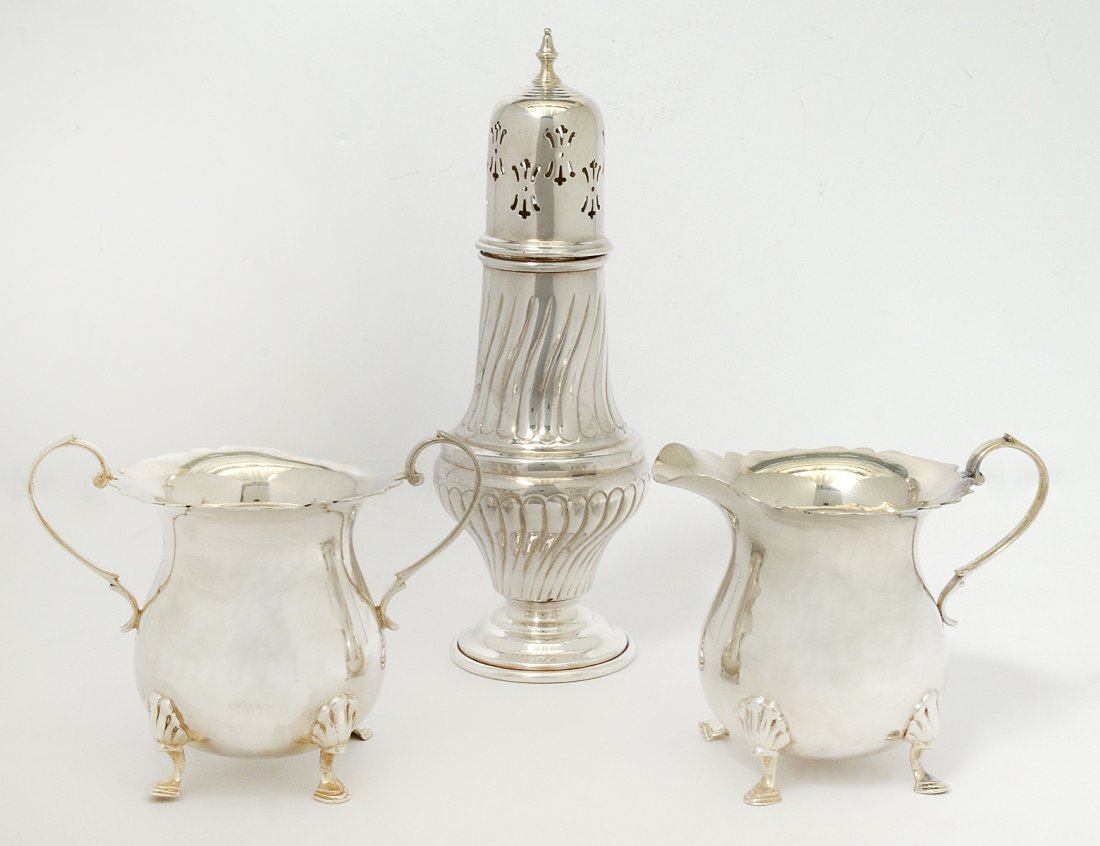 STERLING SILVER SUGAR AND CREAMER (1 of 1)