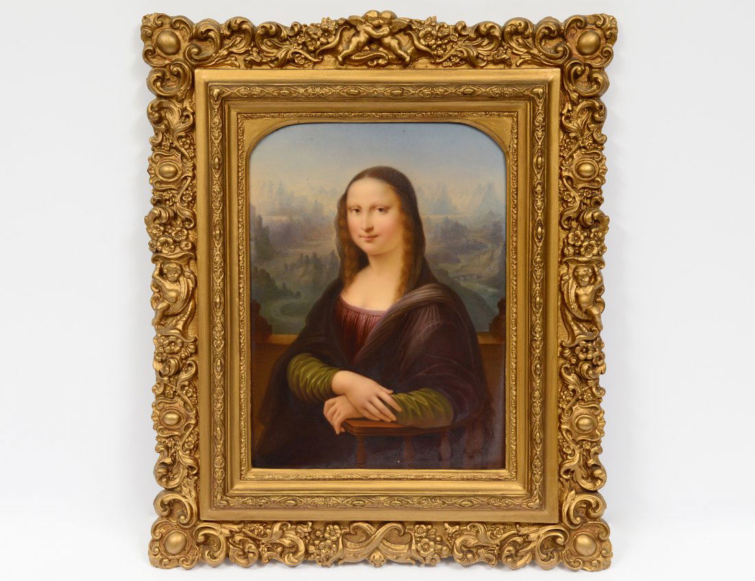ROYAL BERLIN PORCELAIN PLAQUE "MONA LISA" (1 of 5)