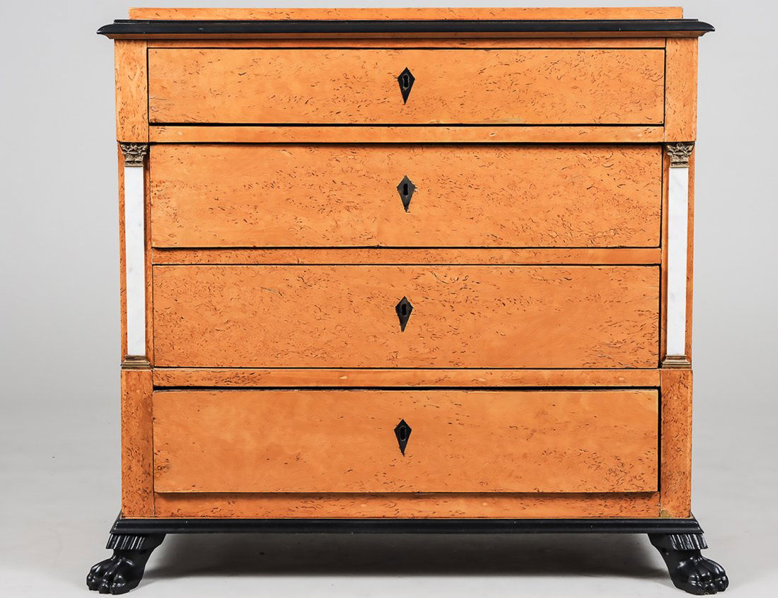 BIEDERMEIER MAPLE CHEST OF DRAWERS (1 of 5)