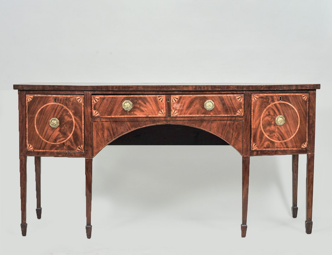 GEORGIAN INLAID MAHOGANY SIDEBOARD (1 of 3)