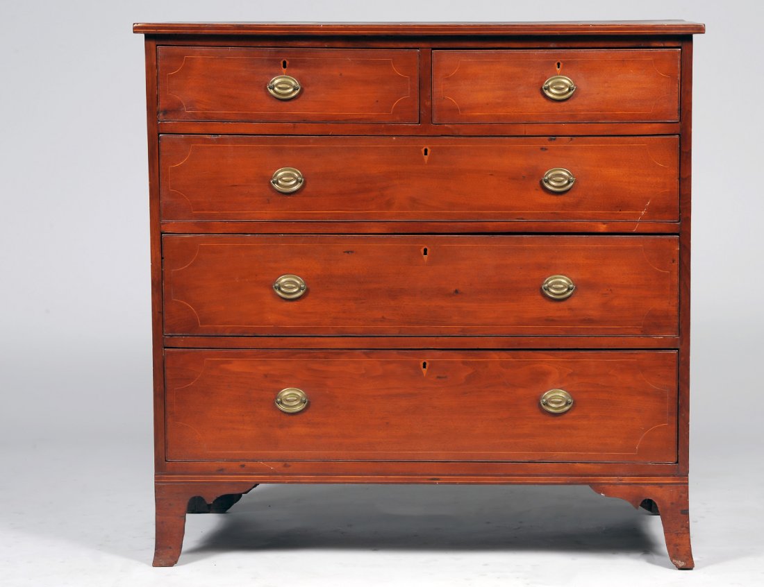 GEORGE III MAHOGANY BUREAU (1 of 5)