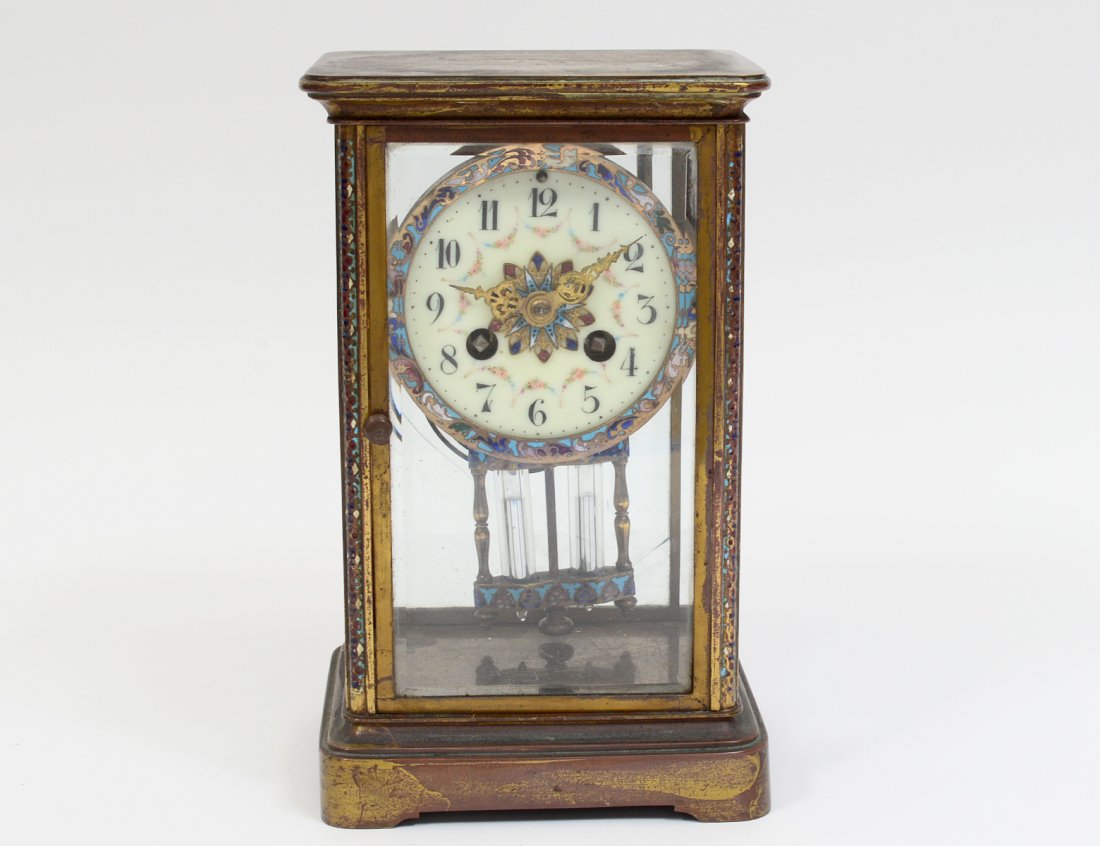 GILT BRONZE AND CHAMPLEVE REGULATOR CLOCK (1 of 7)