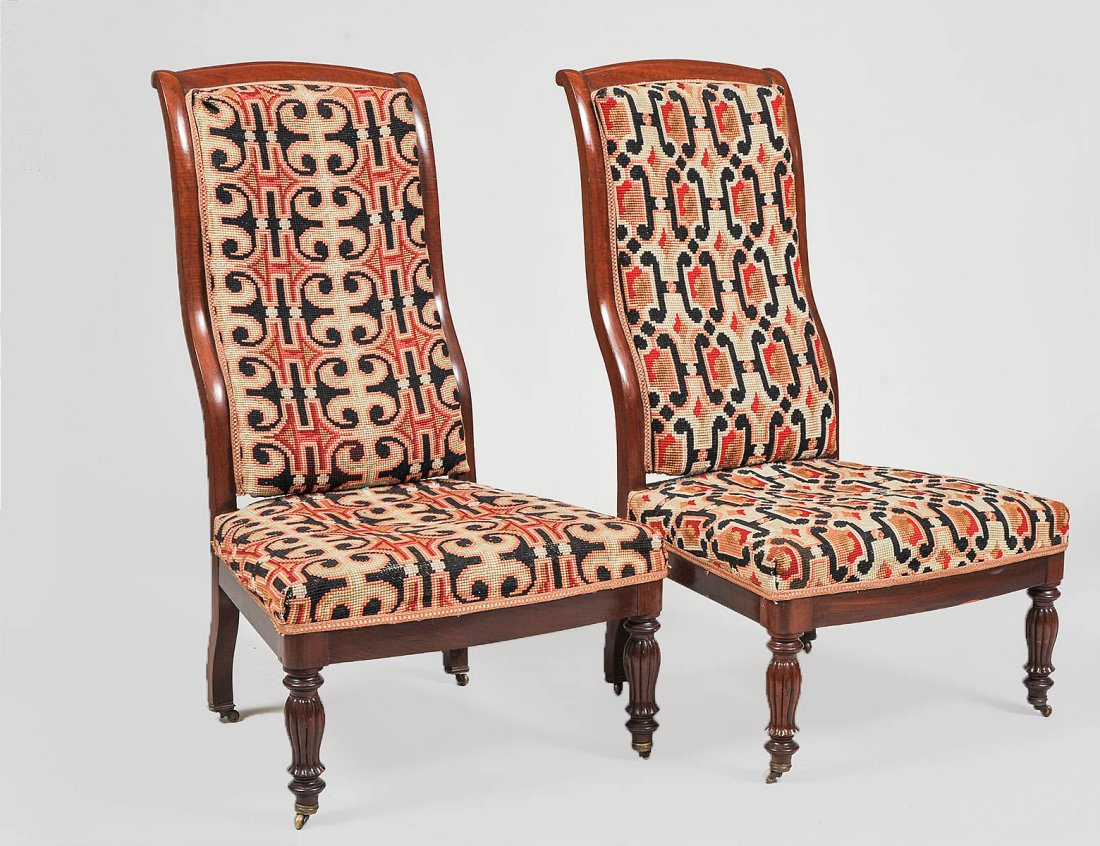 PAIR OF LOUIS PHILIPPE MAHOGANY SIDE CHAIRS (1 of 5)