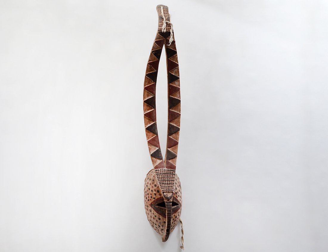 AFRICAN BOBO TRIBAL CARVED AND PAINTED MASK (1 of 2)