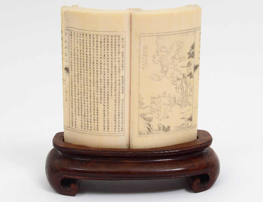 CARVED AND ETCHED IVORY BOOK (1 of 8)
