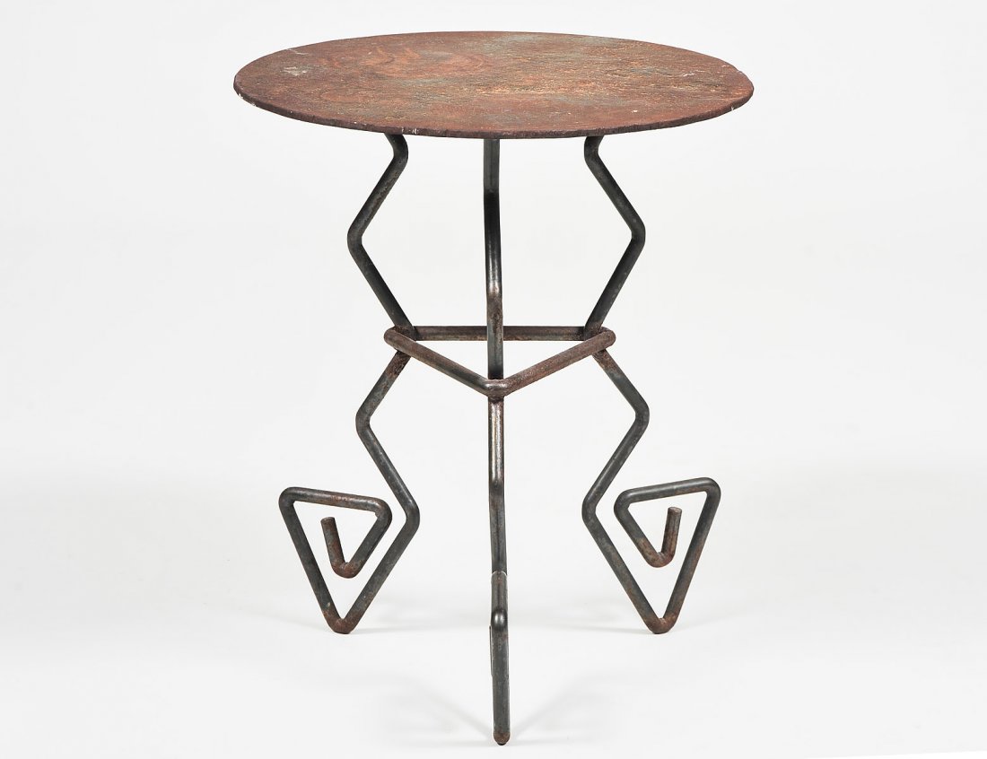 CONTEMPORARY METAL LOW SIDE TABLE (1 of 2)