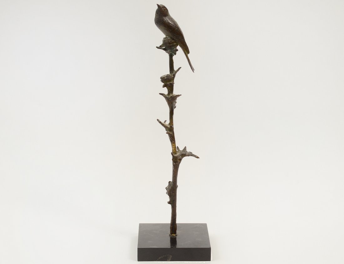 André Vincent Becquerel (1893-1981) BRONZE BIRD: French. Signed Becquerel and foundry stamped. 20th Century. Height 12 3/4". On a marble base. (150/250)