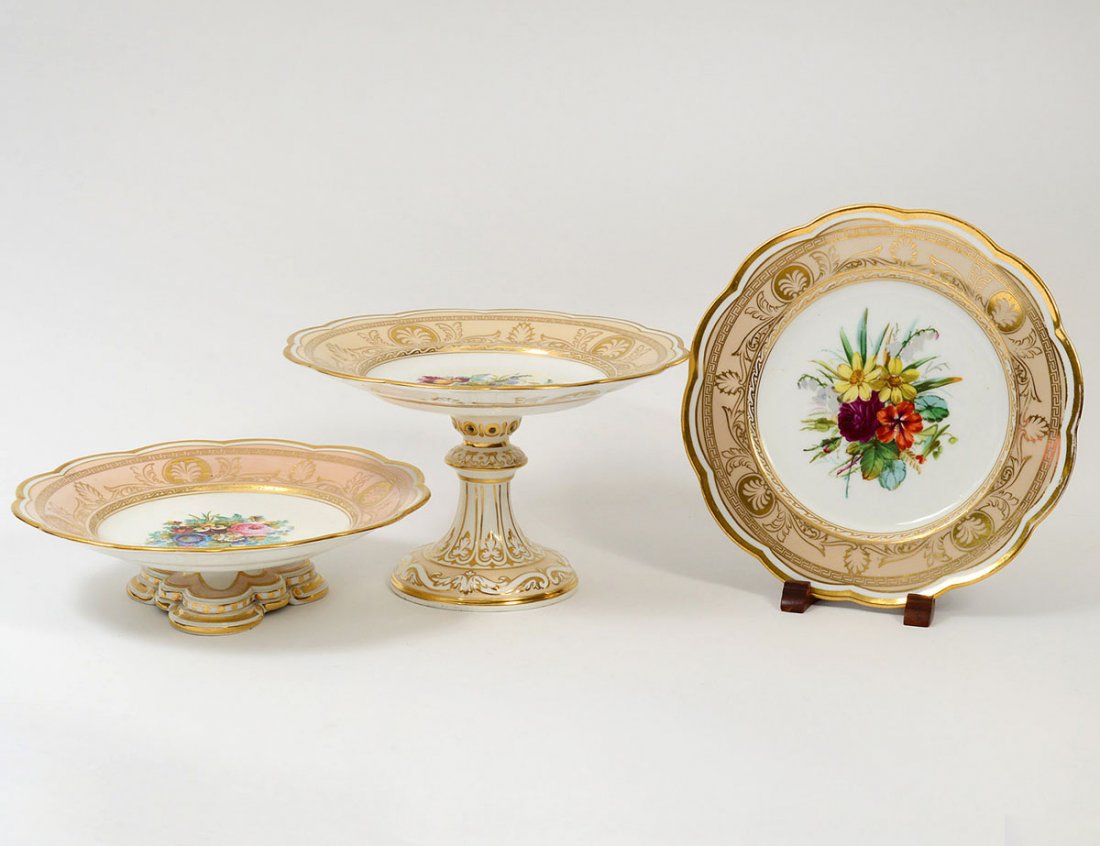 FIFTEEN PIECE DAVENPORT PORCELAIN DESSERT SERVICE (1 of 7)