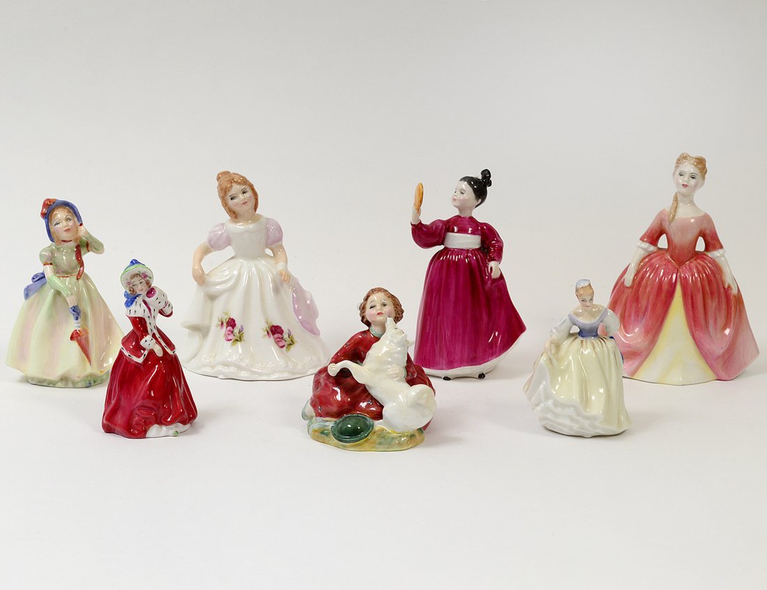 GROUP OF SEVEN ROYAL DOULTON PORCELAIN FIGURES (1 of 4)
