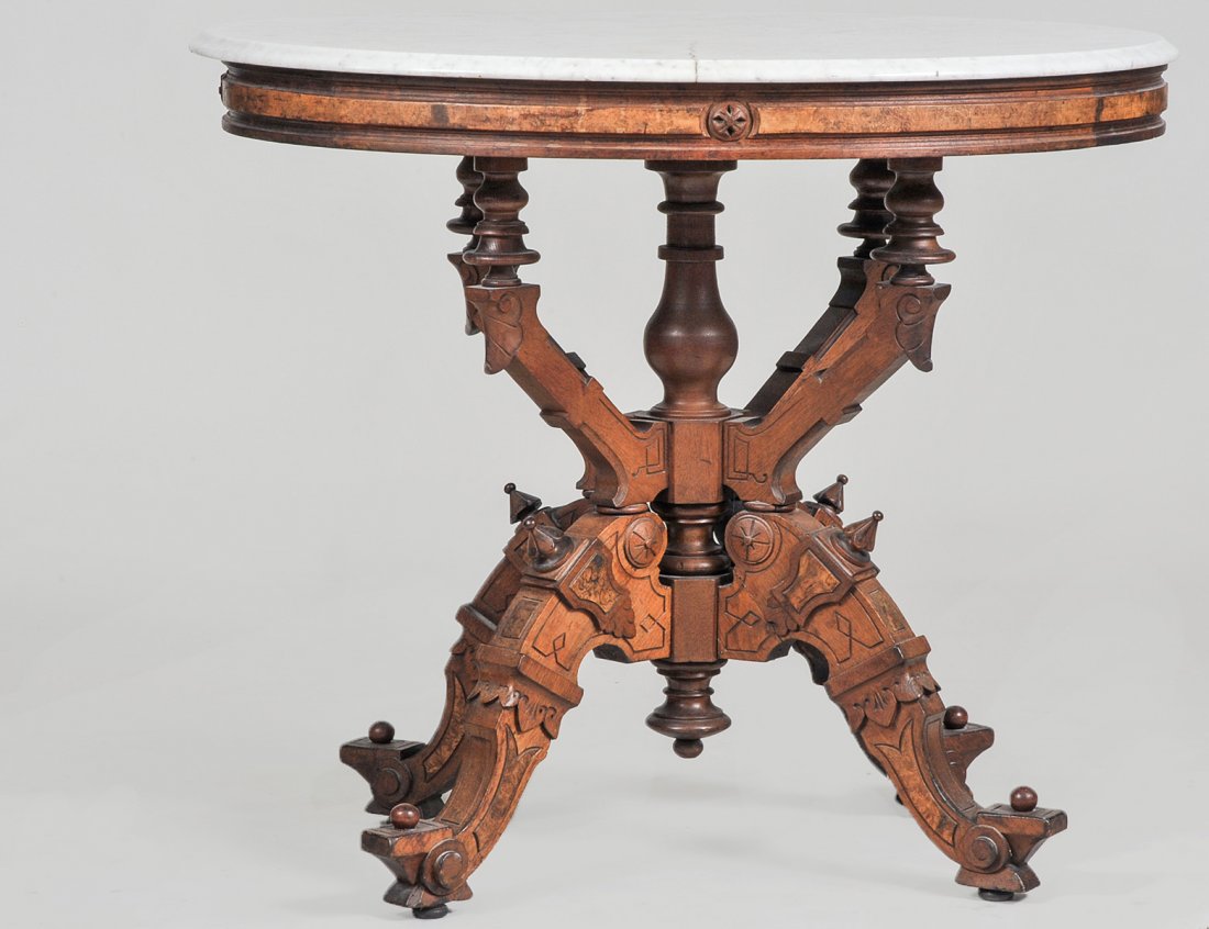 RENAISSANCE REVIVAL WALNUT SIDE TABLE (1 of 4)