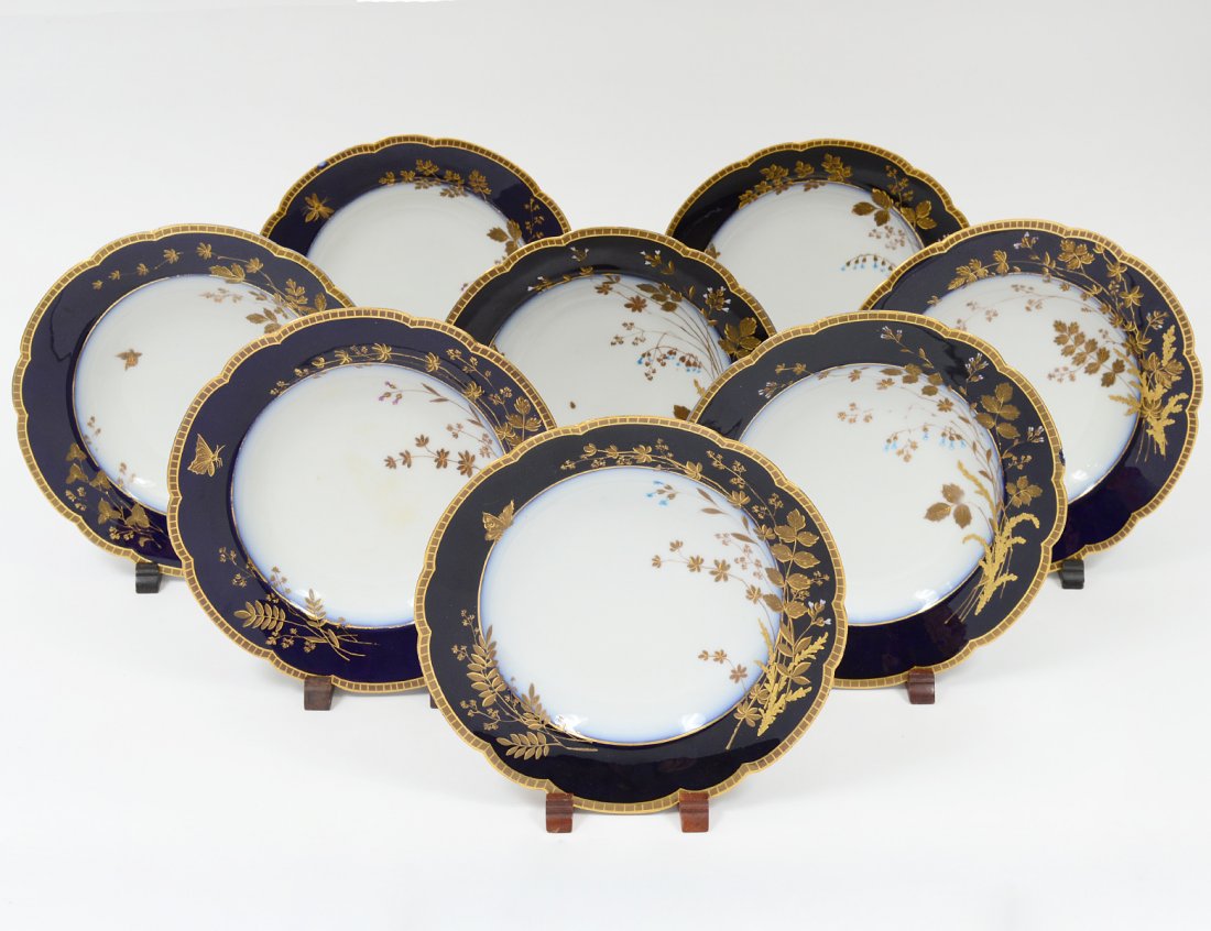 SET OF EIGHT LIMOGES PORCELAIN SOUP PLATES (1 of 3)