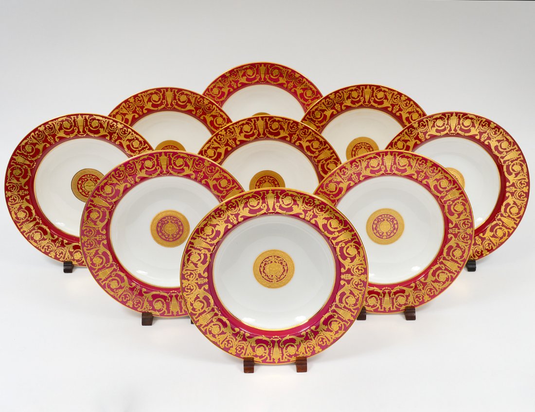 SET OF NINE MINTONS PORCELAIN SOUP BOWLS (1 of 6)