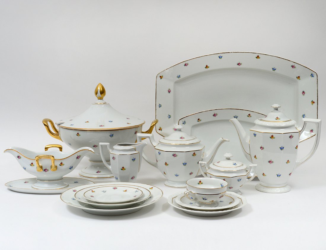 EIGHTY-THREE PIECE ROSENTHAL PORCELAIN PART DINNER (1 of 5)