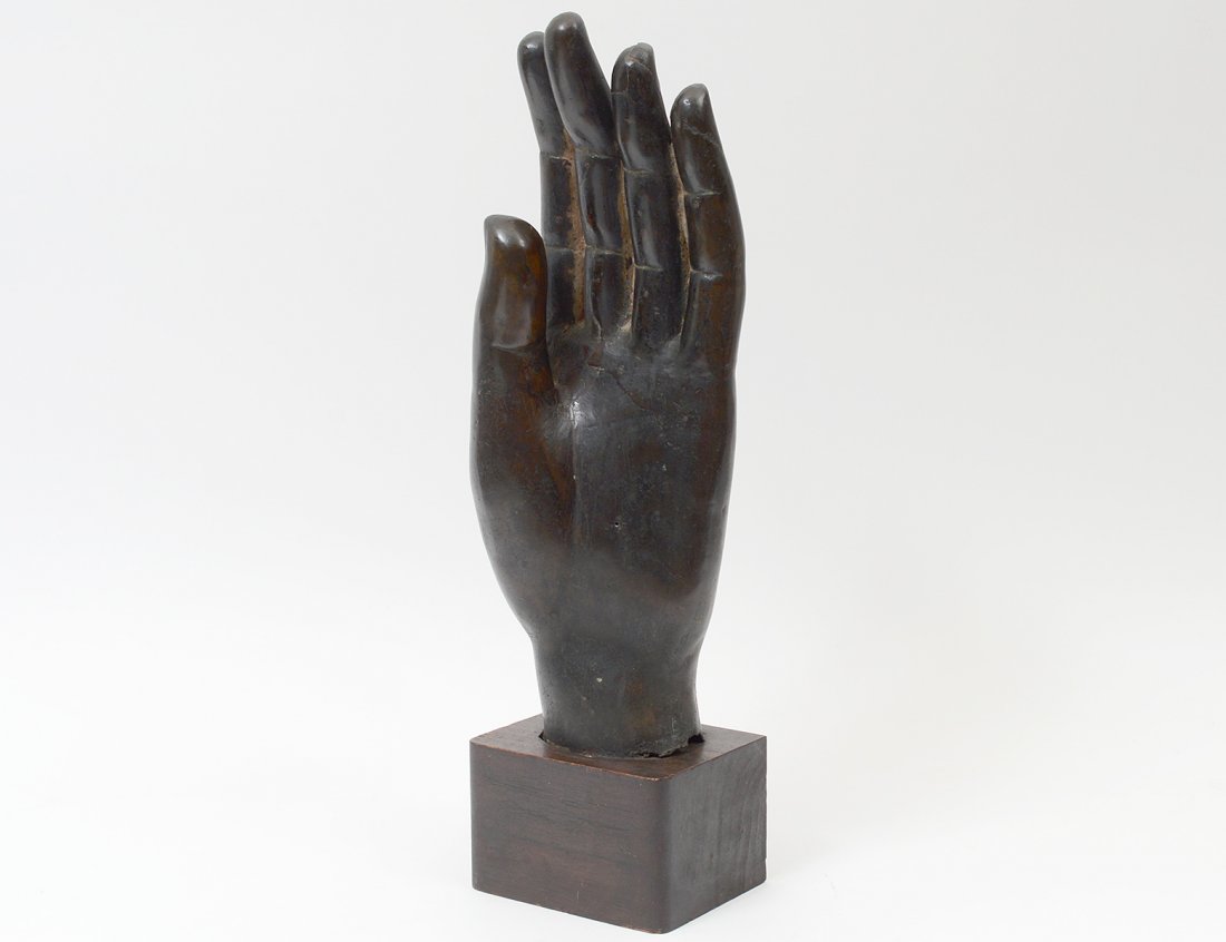 PATINATED BRONZE "BUDDHA'S HAND" (1 of 6)