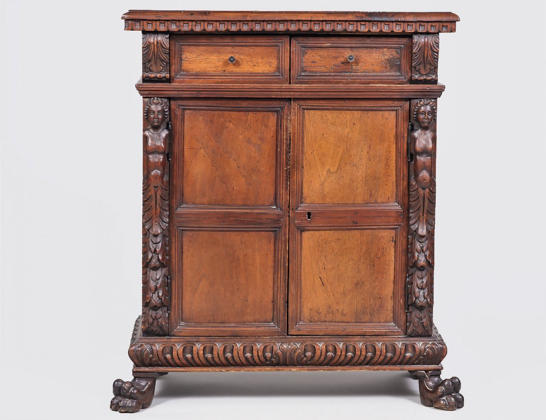 BAROQUE WALNUT SIDE CABINET (1 of 4)