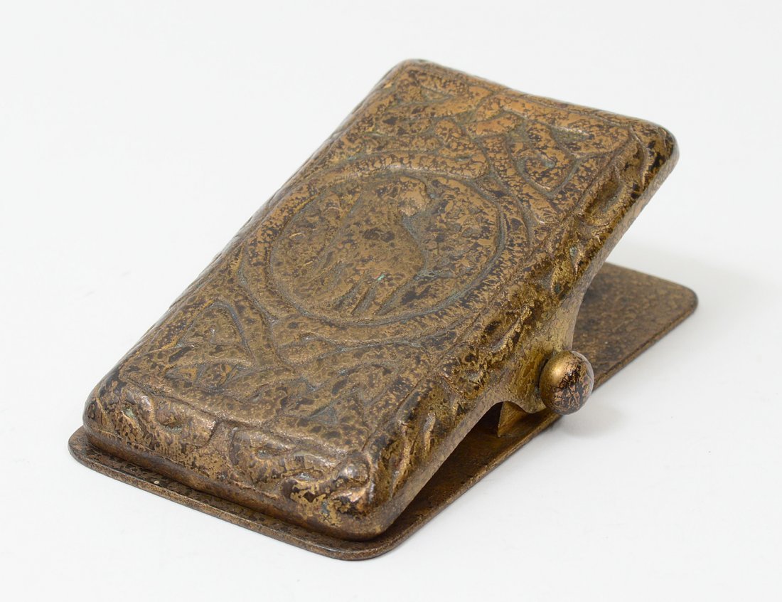 TIFFANY STUDIOS BRONZE “ZODIAC” PAPER CLIP (1 of 3)