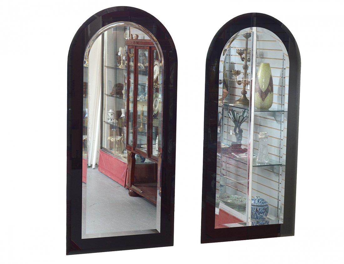 PAIR OF KARL SPRINGER MIRRORS (1 of 1)