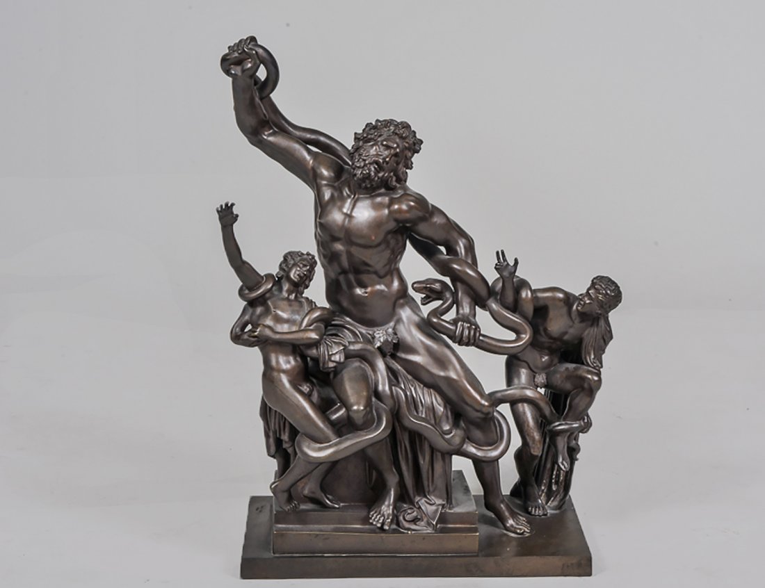PATINATED BRONZE GROUP OF HERCULES (1 of 3)