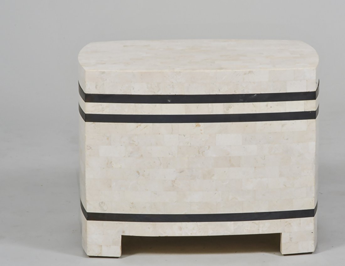 KARL SPRINGER TILED STORAGE BENCH (1 of 4)