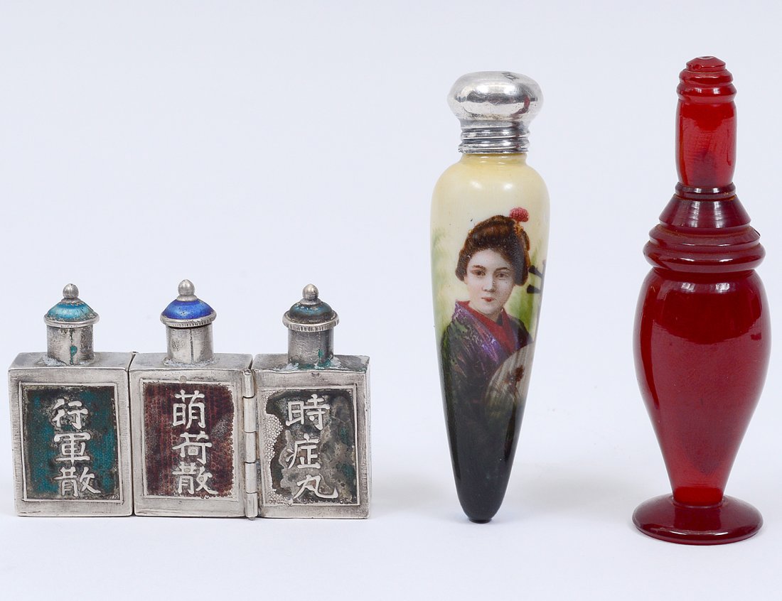 GROUP OF THREE ASSORTED PERFUME BOTTLES (1 of 2)