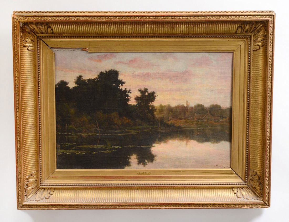 ATTRIBUTED TO CHARLES FRANCOIS DAUBIGNY (French. (1 of 5)