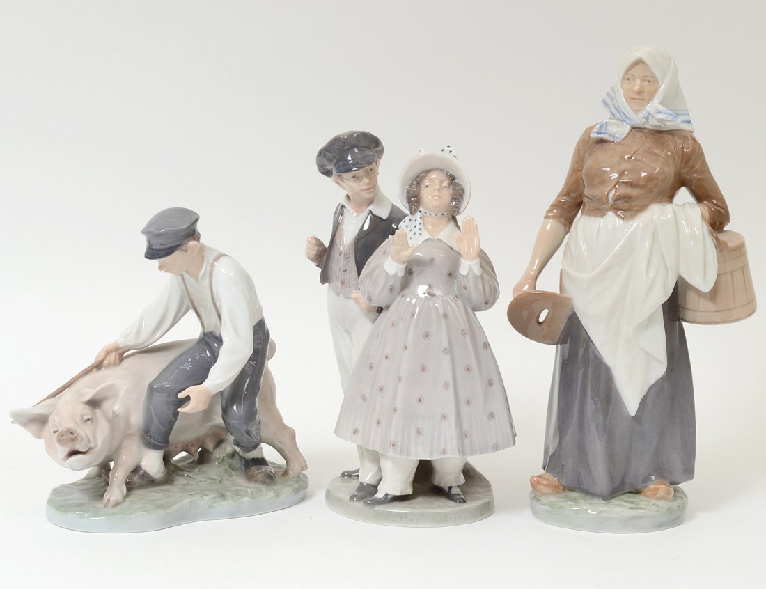 GROUP OF THREE ROYAL COPENHAGEN PORCELAIN FIGURES (1 of 3)