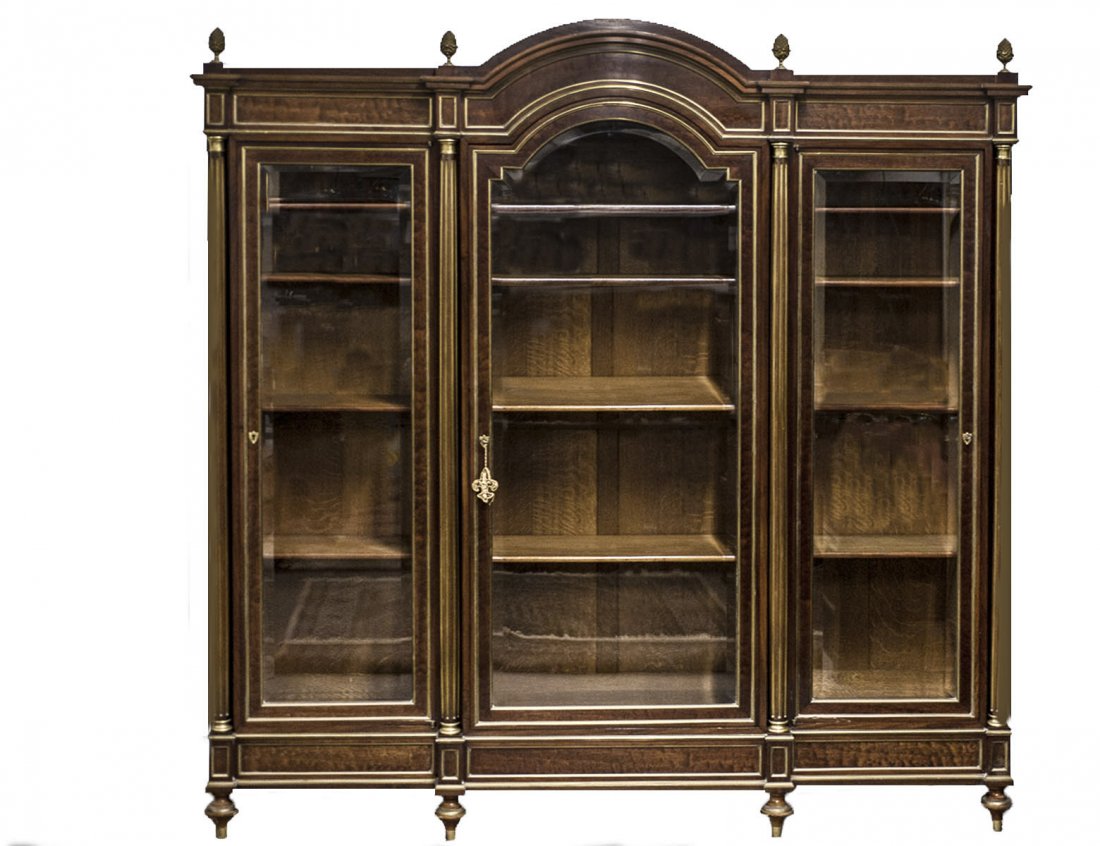 NAPOLEON III GILT BRONZE MOUNTED MAHOGANY BOOKCASE (1 of 1)