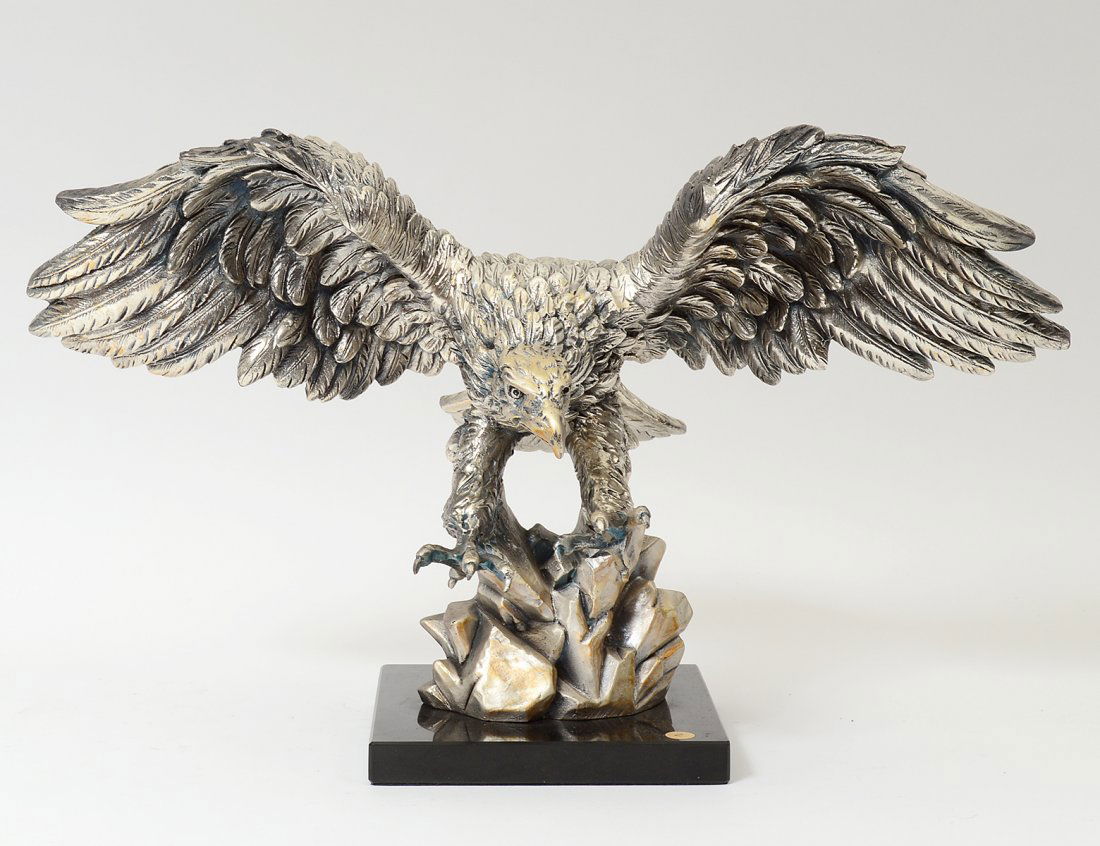 STERLING SILVER CLAD FIGURE OF AN EAGLE (1 of 4)
