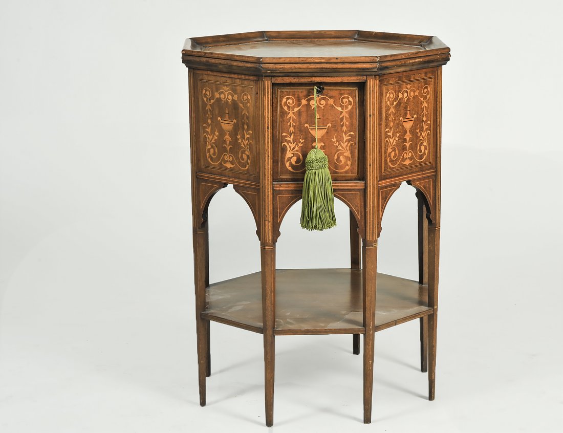 EDWARDIAN INLAID MAHOGANY SIDE TABLE (1 of 6)