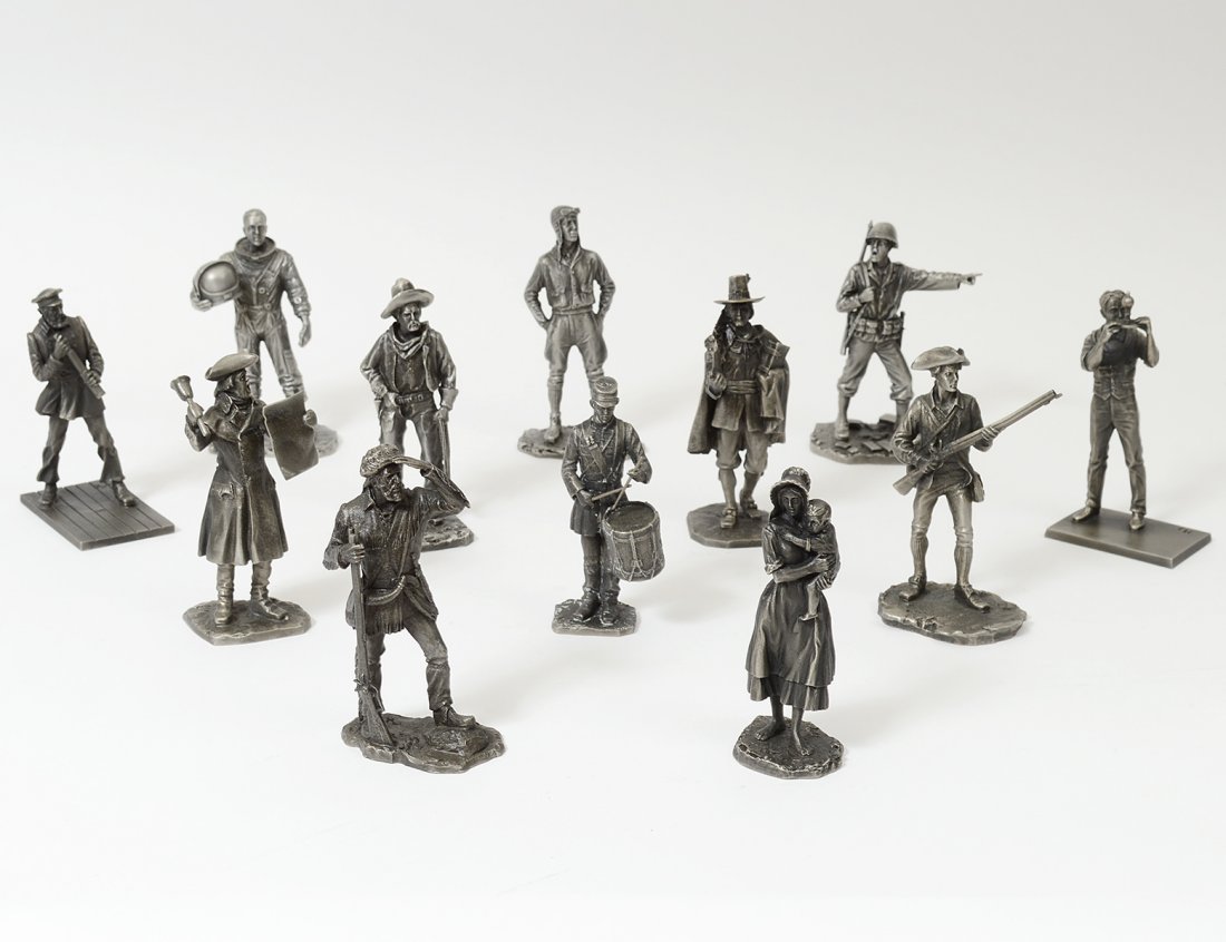 SET OF TWELVE PEWTER "LEGENDARY AMERICANS" (1 of 9)