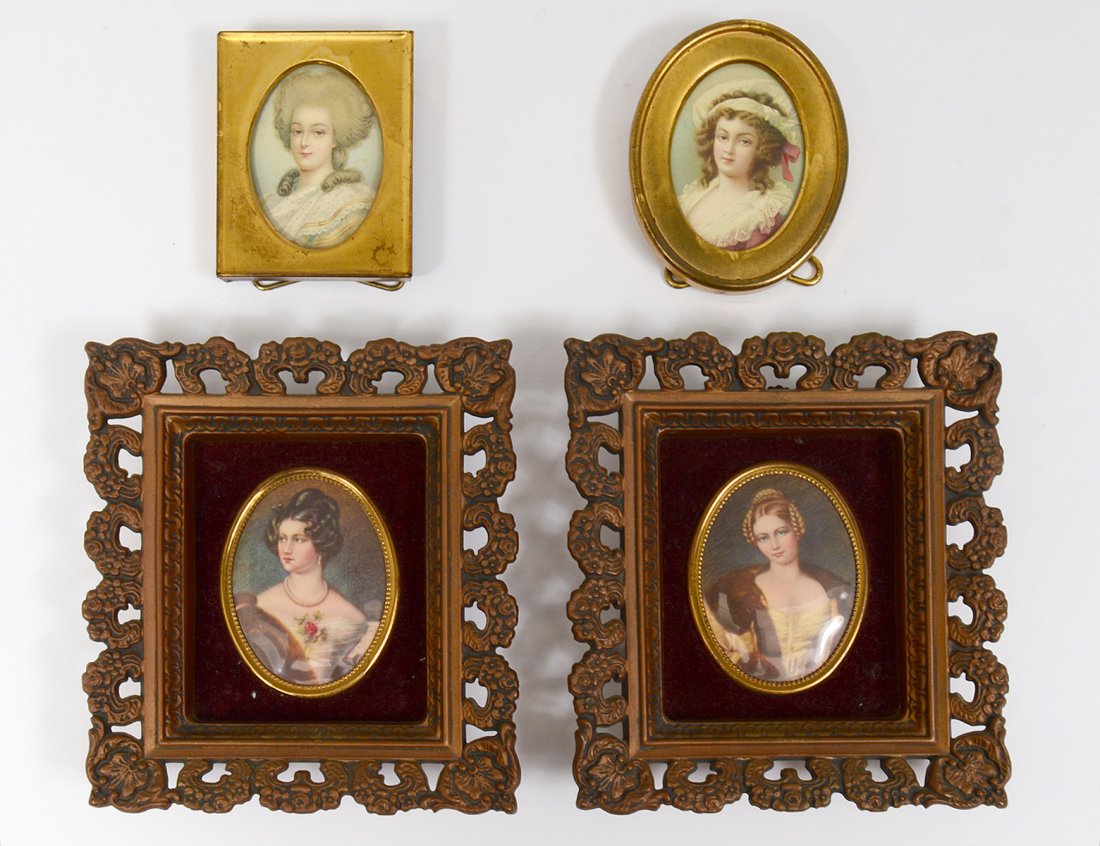 GROUP OF FOUR PORTRAIT MINIATURES (1 of 5)