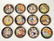 SET OF TWELVE ALADIN PORCELAIN PLATES