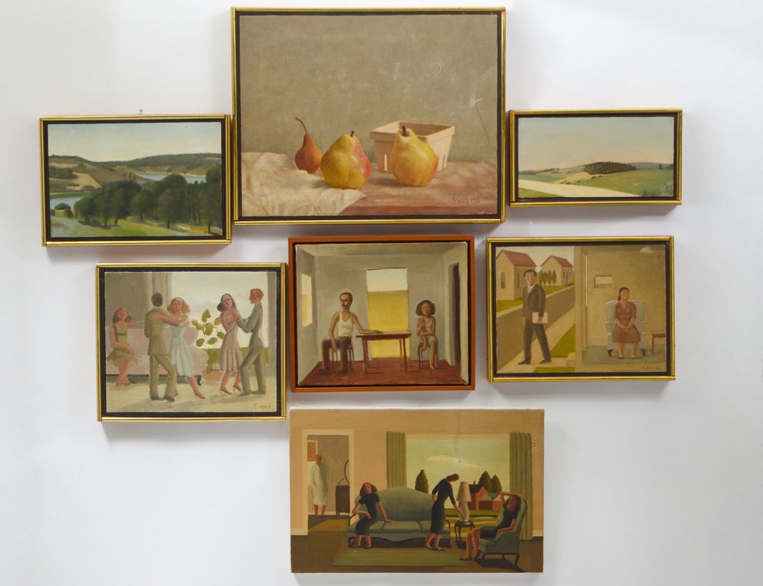 GROUP OF SEVEN PAINTINGS BY SUSAN J. WALP (American. (1 of 9)