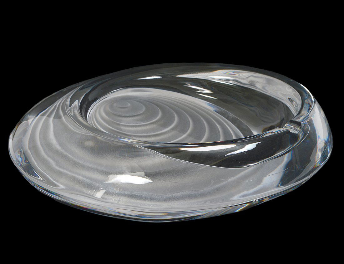 DAUM FROSTED & COLORLESS GLASS ASH RECEIVER (1 of 3)