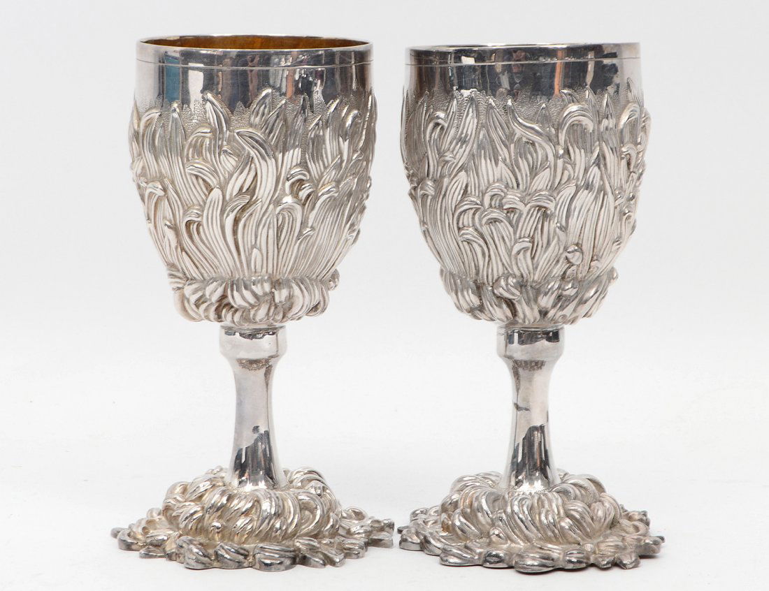 PAIR OF AMERICAN STERLING SILVER GOBLETS (1 of 4)