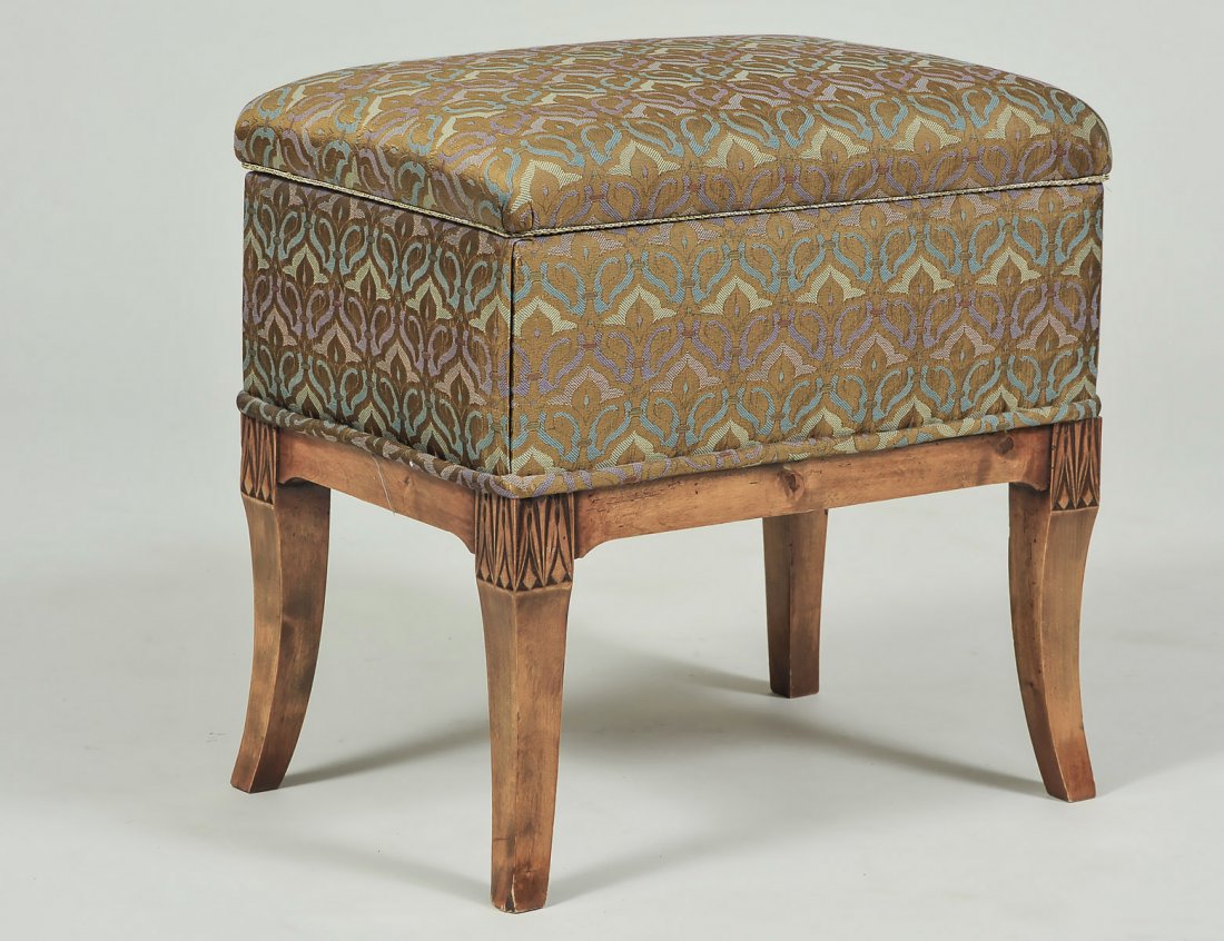 ART DECO STYLE MAPLE STORAGE BENCH (1 of 2)