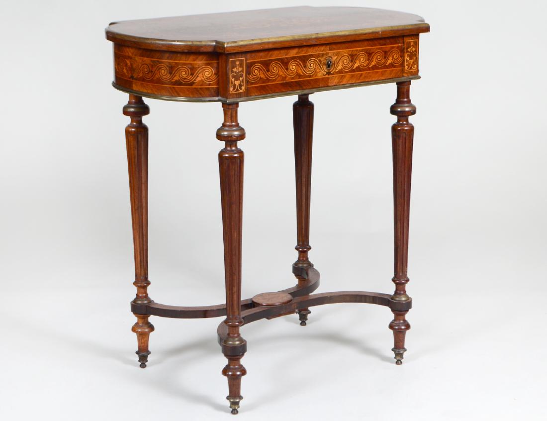FRUITWOOD INLAID ROSEWOOD DRESSING TABLE (1 of 11)